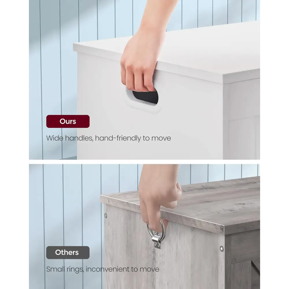 VASAGLE Storage Bench White LHS11WTV1 - Home & Garden > Storage