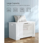 VASAGLE Storage Bench White LHS11WTV1 - Home & Garden > Storage