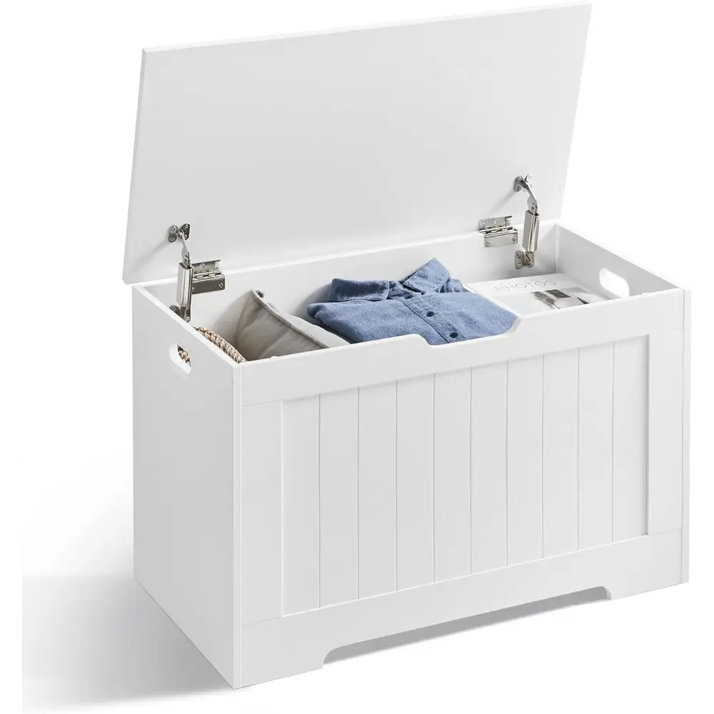 VASAGLE Storage Bench White LHS11WTV1 - Home & Garden > Storage