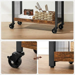VASAGLE Utility Cart Rustic Brown LRC66BX - Furniture > Living Room