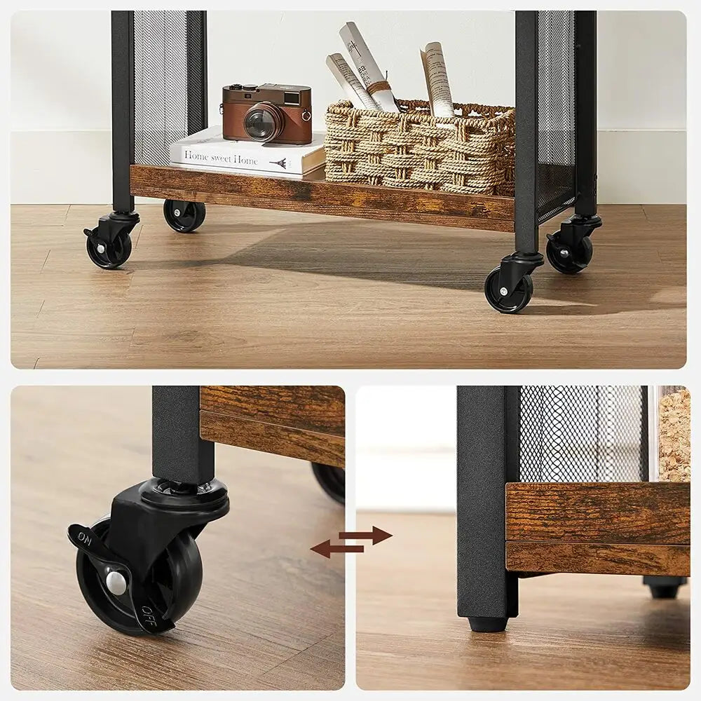 VASAGLE Utility Cart Rustic Brown LRC66BX - Furniture > Living Room