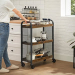 VASAGLE Utility Cart Rustic Brown LRC66BX - Furniture > Living Room