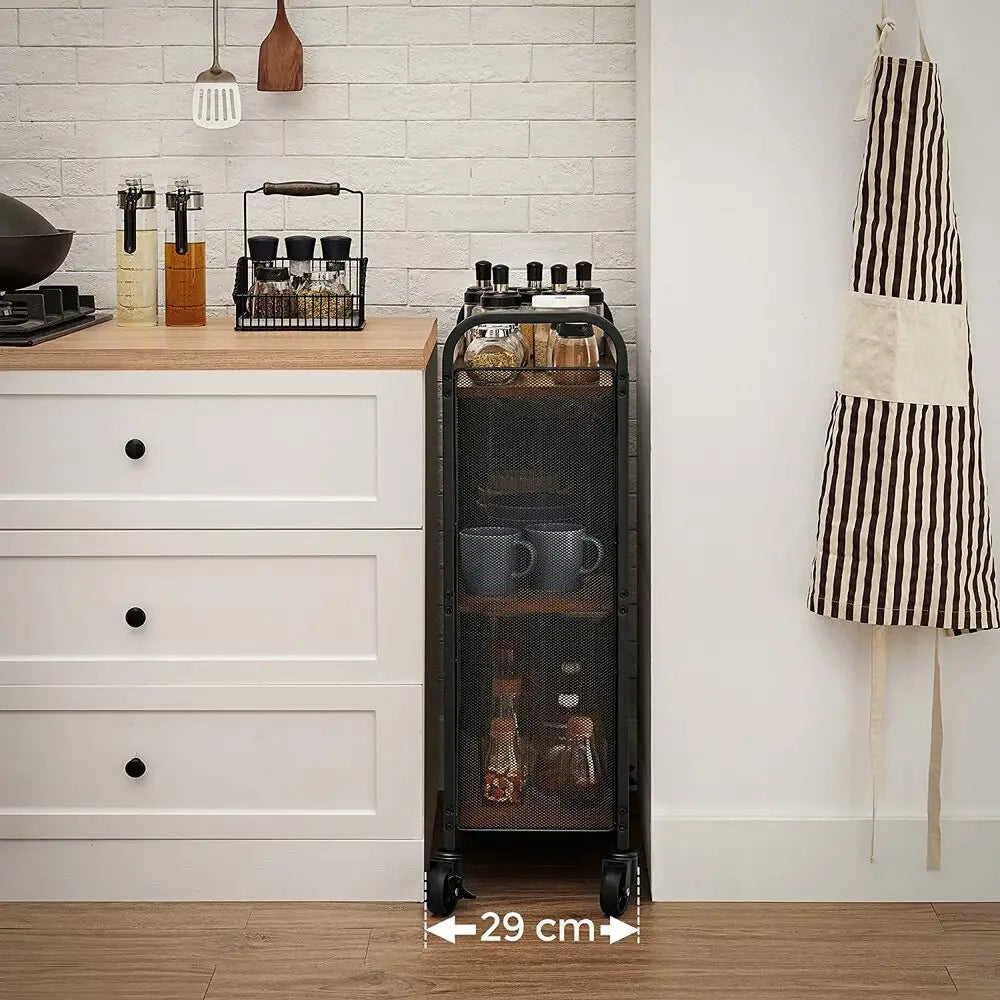 VASAGLE Utility Cart Rustic Brown LRC66BX - Furniture > Living Room