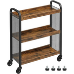 VASAGLE Utility Cart Rustic Brown LRC66BX - Furniture > Living Room