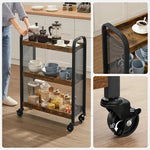 VASAGLE Utility Cart Rustic Brown LRC66BX - Furniture > Living Room