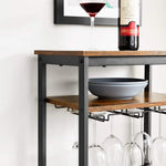 VASAGLE Wine Rack Rustic Brown and Black LWR020B01 - Furniture > Living Room