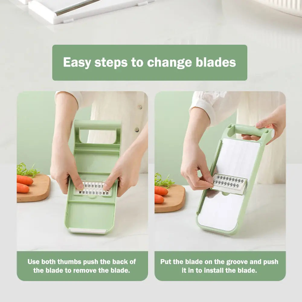 Vegetable Stainless Steel Chopper Multifunctional Food Slicer with Container Crusher Food Processor Pro Onion Grater