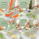 Vegetable Stainless Steel Chopper Multifunctional Food Slicer with Container Crusher Food Processor Pro Onion Grater