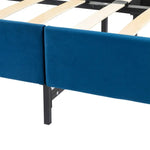 Velvet Blue Bed Frame – Single - Furniture > Bedroom