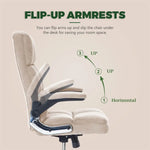 Velvet Home Ergonomic Swivel Adjustable Tilt Angle and Flip-up Arms Office Chair - Furniture > Office > Office & Desk