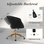 Velvet Home Office Chair- Black - Furniture > Office > Office & Desk Chairs