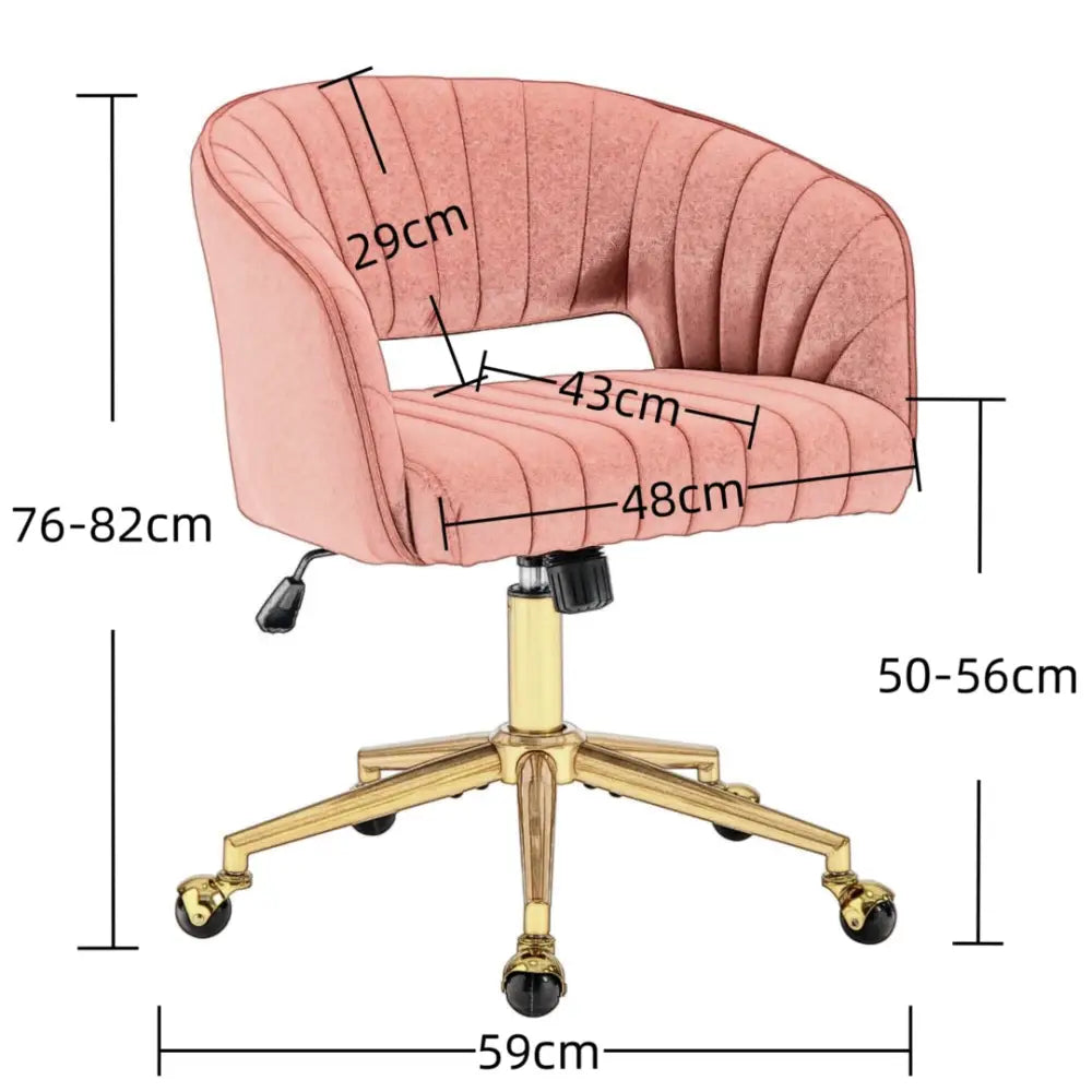 Velvet Home Office Chair- Black - Furniture > Office > Office & Desk Chairs