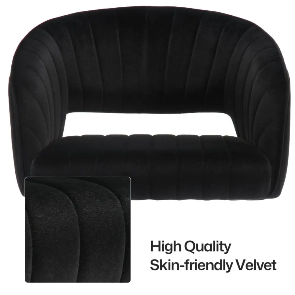 Velvet Home Office Chair- Black - Furniture > Office > Office & Desk Chairs