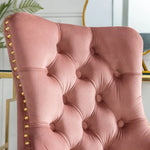 Velvet Home Office Chair- Pink - Furniture > Office > Office & Desk Chairs