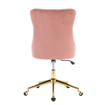 Velvet Home Office Chair- Pink - Furniture > Office > Office & Desk Chairs