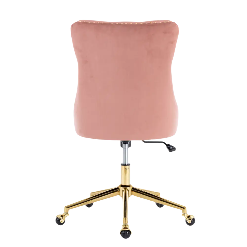 Velvet Home Office Chair- Pink - Furniture > Office > Office & Desk Chairs