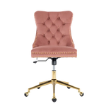 Velvet Home Office Chair- Pink - Furniture > Office > Office & Desk Chairs