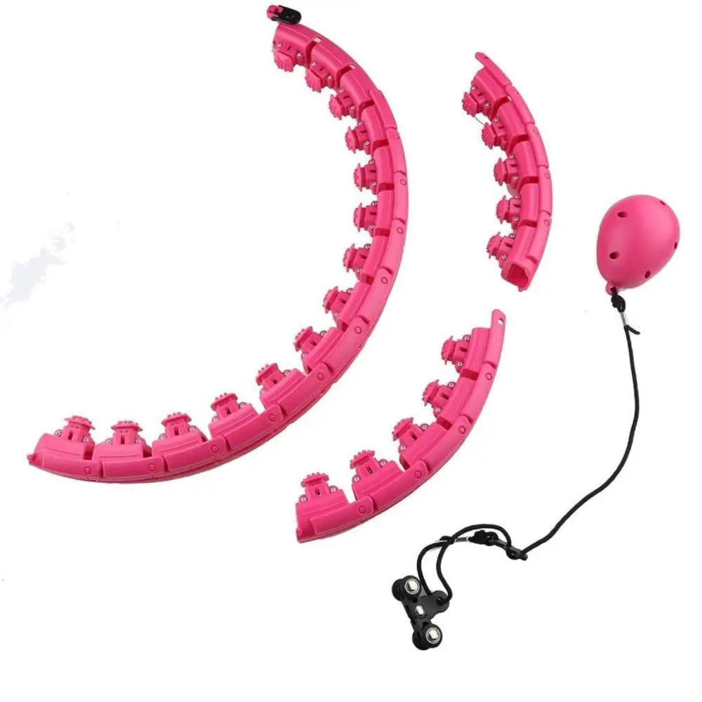 VERPEAK Weighted Hula Hoop with 26 Detachable Knots (Pink) - Home & Garden > Pool & Accessories > Pool Toys &