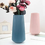 Versatile Plastic Flower Vase for Dry and Wet Arrangements - Milk White - Home & Garden > Decor > Vases & Table Decor