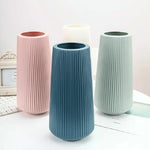 Versatile Plastic Flower Vase for Dry and Wet Arrangements - Milk White - Home & Garden > Decor > Vases & Table Decor