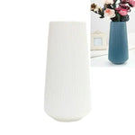 Versatile Plastic Flower Vase for Dry and Wet Arrangements - Milk White - Home & Garden > Decor > Vases & Table Decor