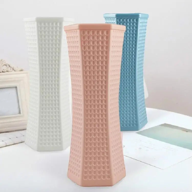 Versatile Plastic Vase for Creative Wet and Dry Flower Arrangements - Milk White - Home & Garden > Decor > Vases &
