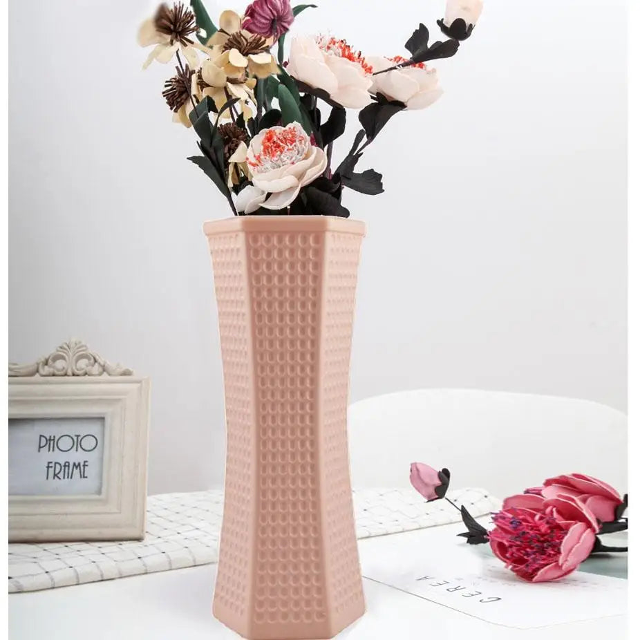 Versatile Plastic Vase for Creative Wet and Dry Flower Arrangements - Pink - Home & Garden > Decor > Vases & Table Decor