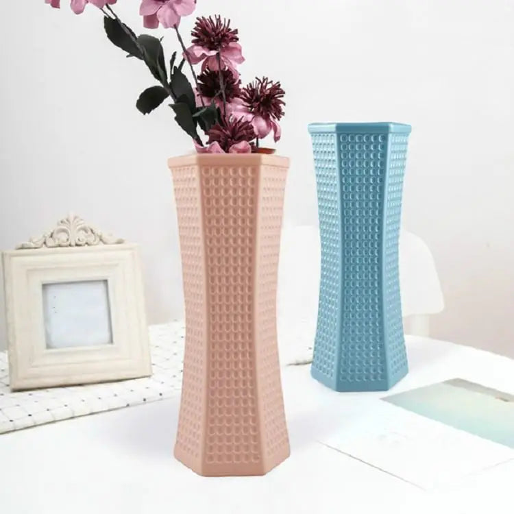 Versatile Plastic Vase for Creative Wet and Dry Flower Arrangements - Milk White - Home & Garden > Decor > Vases &