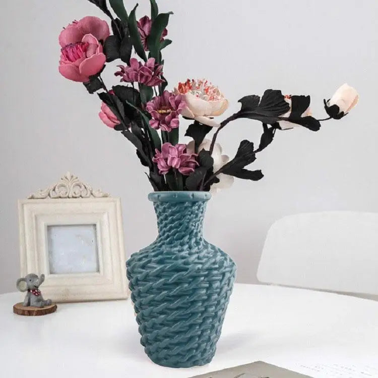 Versatile Plastic Vase for Fresh and Dried Floral Arrangements - Milk White - Home & Garden > Decor > Vases & Table
