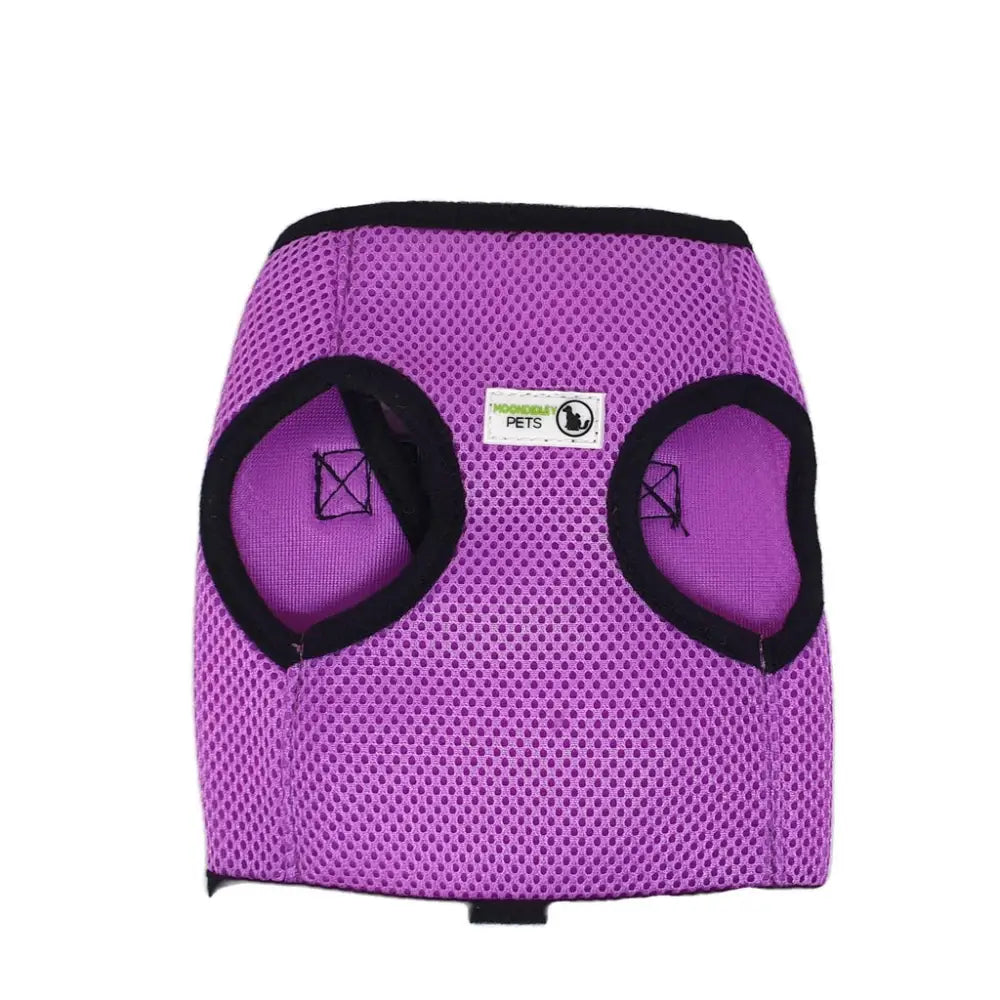 Vest Harness Pet Dog-Cat Step-in Velcro and Buckle Attachments - Moondidley Pets Large Purple - Pet Care > Cat Supplies