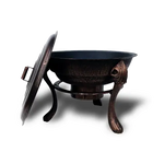 Vesuvius Firepit BBQ with Lid - Home & Garden > Firepits