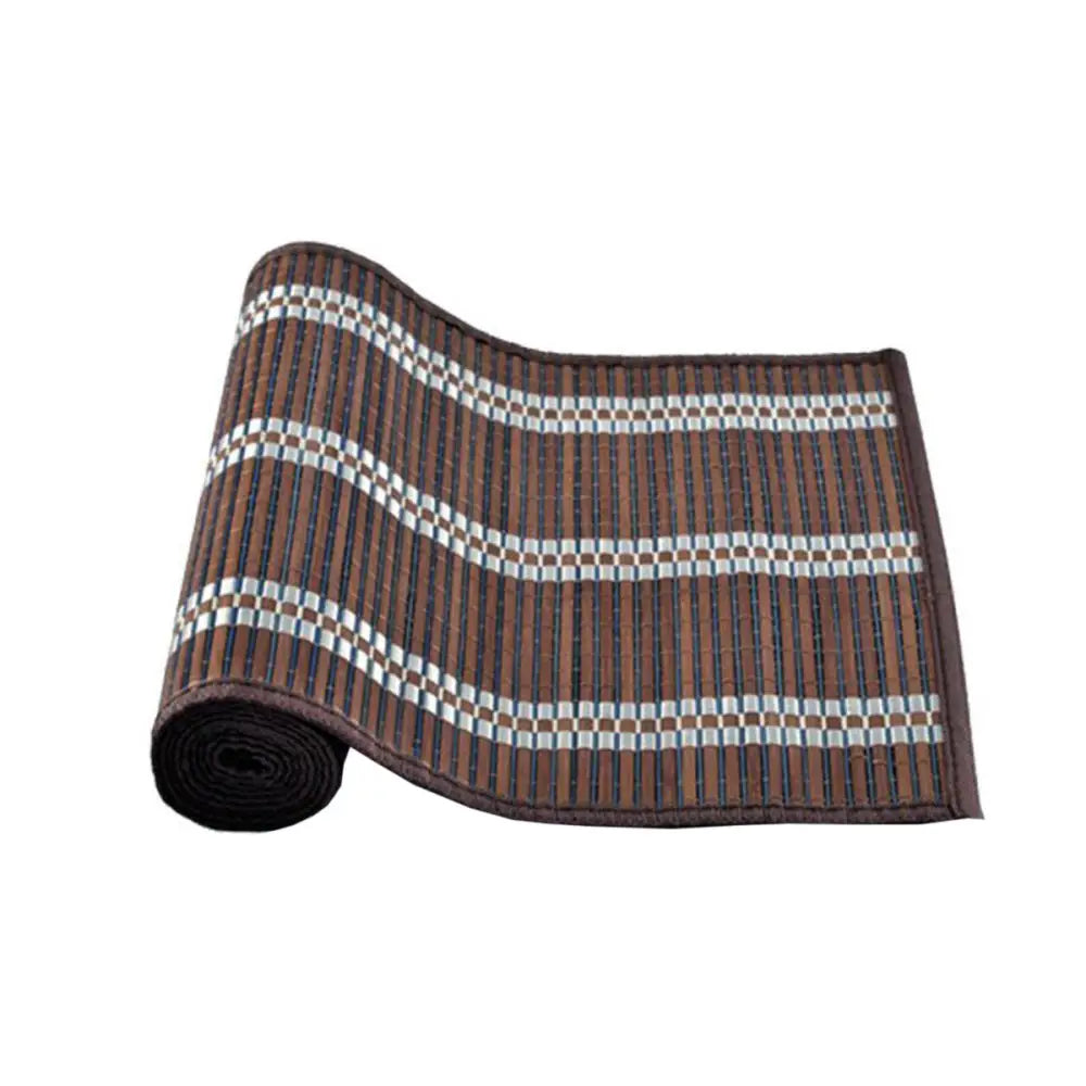 Victoria Bamboo Table Runner 140 x 33cm Dark Brown Silver - Home & Garden > Kitchenware