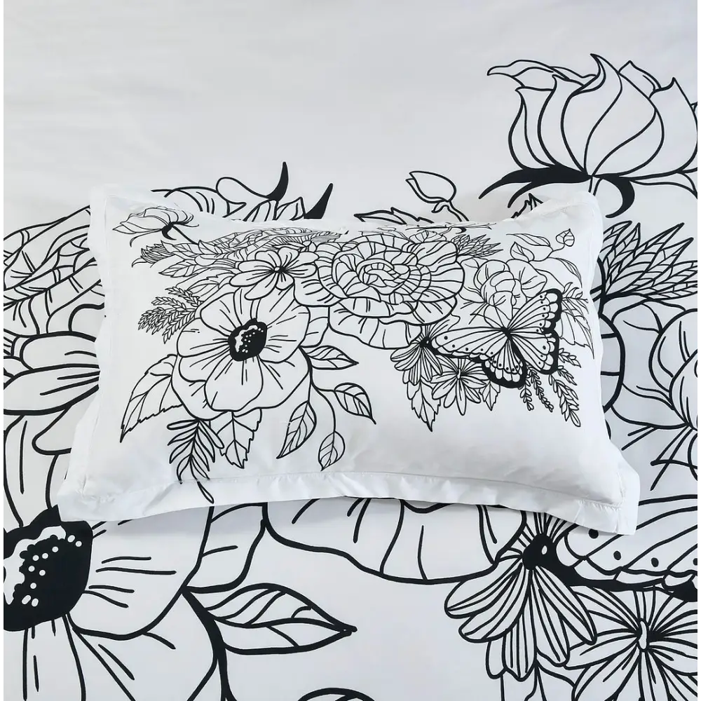 Viene Floral Quilt Cover Set - Queen Size - Home & Garden > Bedding