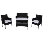 Ville 4-Seater PE Wicker Outdoor Lounge Sofa Set - Furniture > Outdoor