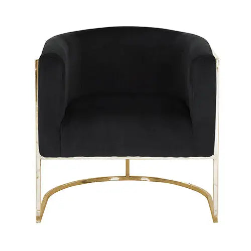 Vinatge Arm Chair Black Velvet - Furniture > Bar Stools & Chairs > Arm Chairs & Recliners