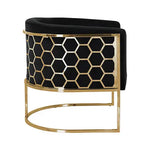 Vinatge Arm Chair Black Velvet - Furniture > Bar Stools & Chairs > Arm Chairs & Recliners