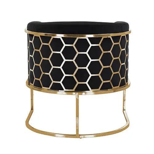 Vinatge Arm Chair Black Velvet - Furniture > Bar Stools & Chairs > Arm Chairs & Recliners