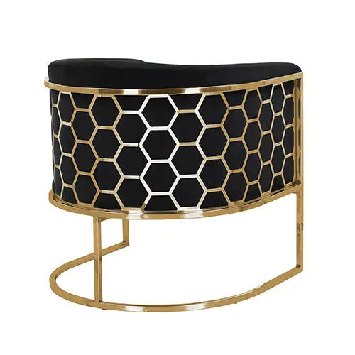 Vinatge Arm Chair Black Velvet - Furniture > Bar Stools & Chairs > Arm Chairs & Recliners