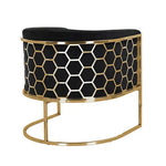 Vinatge Arm Chair Black Velvet - Furniture > Bar Stools & Chairs > Arm Chairs & Recliners