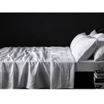 Vintage Design Homewares 100% Linen White Sheet Set KING SINGLE - Home & Garden > Bedding > Bed Sheets