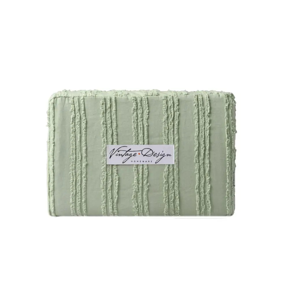 Vintage Design Homewares Reflections Sage Cotton Quilt Cover Set Queen - Home & Garden > Bedding