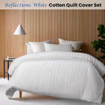 Vintage Design Homewares Reflections White Cotton Quilt Cover Set Double - Home & Garden > Bedding