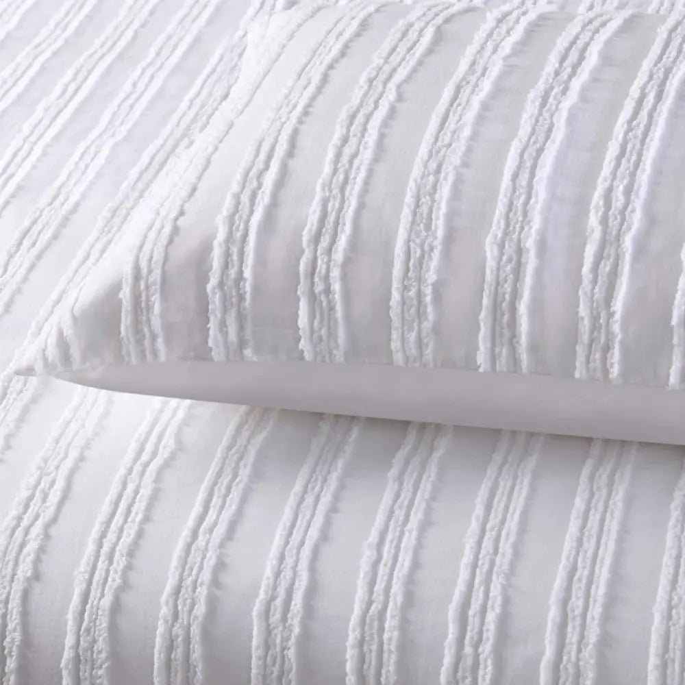 Vintage Design Homewares Reflections White Cotton Quilt Cover Set Double - Home & Garden > Bedding