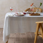 Vintage Design Homewares White French Linen Tablecloth 150cm x 300cm - Home & Garden > Kitchenware