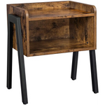 Vintage Nightstand Stackable End Table Wood Look Accent Furniture Metal Frame - Furniture > Living Room