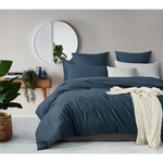Vintage Washed 100% Cotton European Pillowcase - Luxurious European Pillow Cover - Dark Indigo - 1 Pc - Home & Garden >