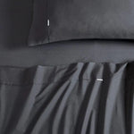 Vintage Washed 100% Cotton Sheet Set with 2 Pillowcases - Charcoal - King Size - Home & Garden > Bedding > Bed Sheets