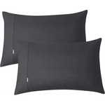 Vintage Washed 100% Cotton Sheet Set with 2 Pillowcases - Charcoal - King Size - Home & Garden > Bedding > Bed Sheets