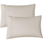 Vintage Washed 100% Cotton Sheet Set with 2 Pillowcases - Natural - Double - Home & Garden > Bedding > Bed Sheets