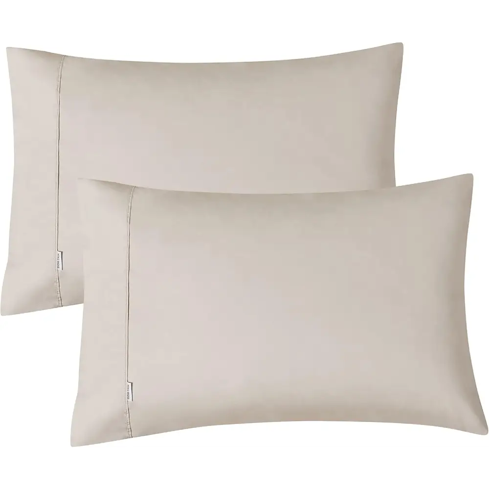 Vintage Washed 100% Cotton Sheet Set with 2 Pillowcases - Natural - Double - Home & Garden > Bedding > Bed Sheets